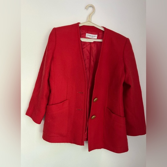YSL red blazer. Medium fit. Wool. Great condition. - Picture 2 of 3